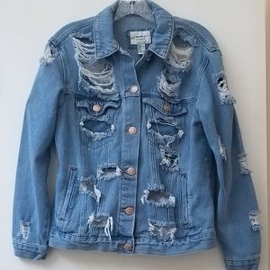 Forever 21 Distressed Oversized Jacket
